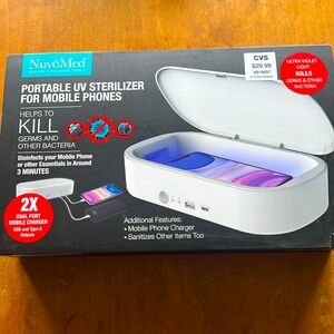 New, NuvoNed portable UV sterilizer for mobile phones.🦠🦠